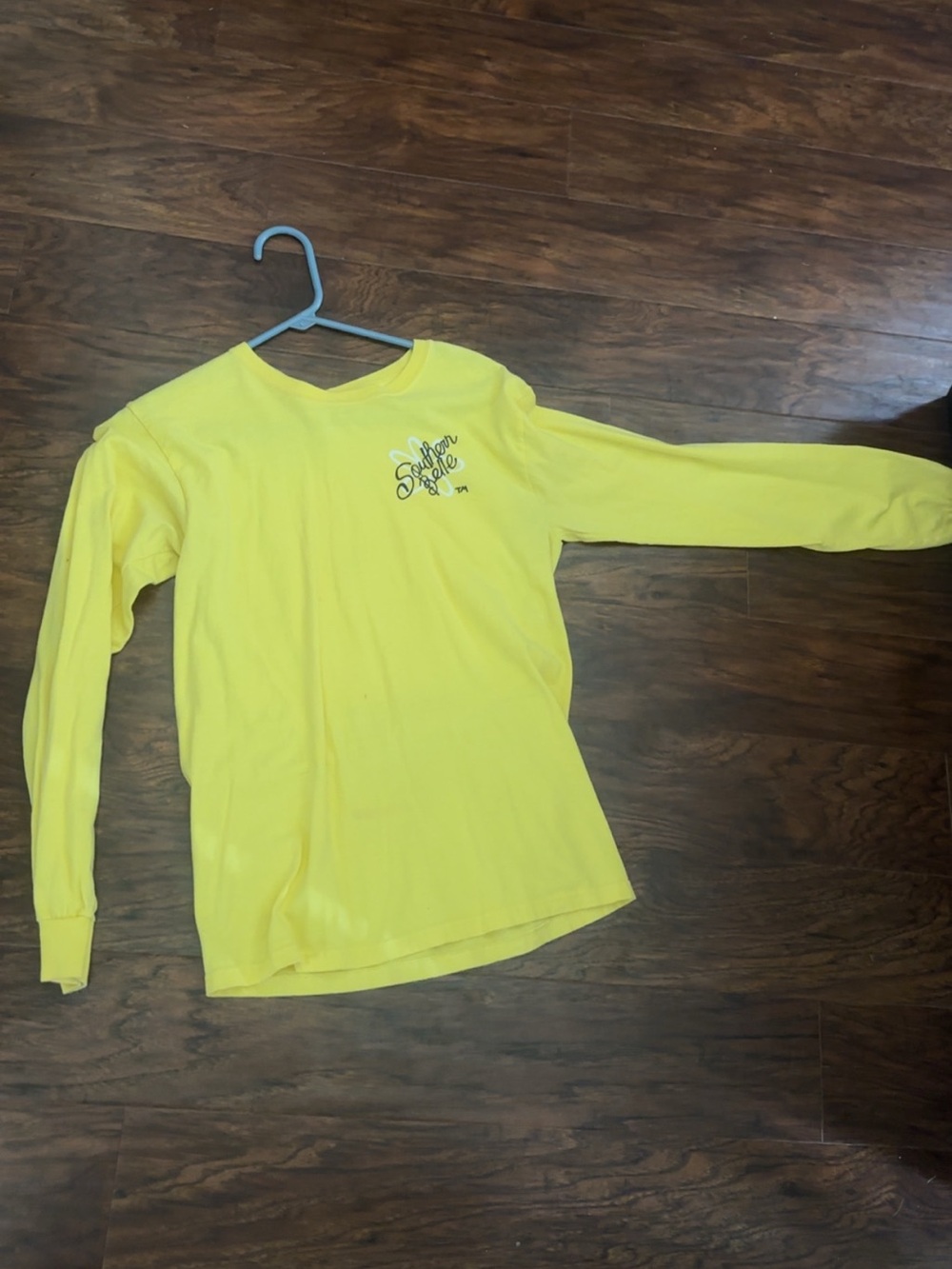 Southern belle long sleeve yellow shirt